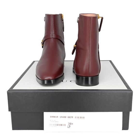Gucci Women's 599019 Double G Strap Leather Ankle Boots - Picture 5 of 12